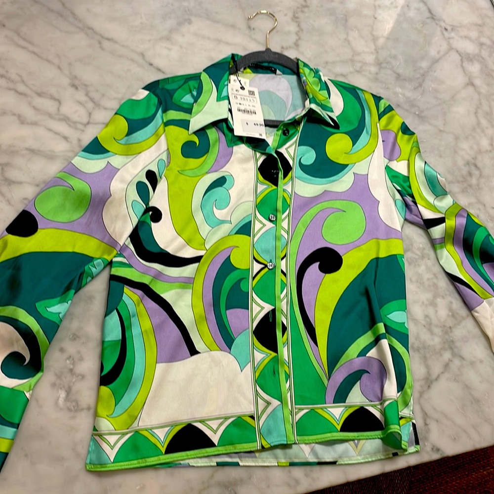 Zara colorful blouse